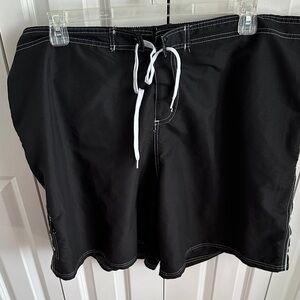 Classic Black Women's Swim Board Shorts